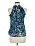 B.wear 100% Polyester Blue Sleeveless Blouse Size M - photo 2