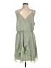 Unbranded 100% Polyester Polka Dots Green Casual Dress Size L - photo 1