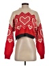 Free People Hearts Red Pullover Sweater Size XS - photo 1