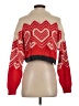 Free People Hearts Red Pullover Sweater Size XS - photo 2