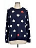 Emily Daniels Hearts Blue Pullover Sweater Size L - photo 1