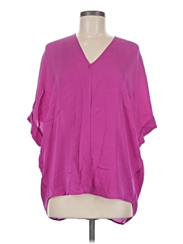 Vince. Short Sleeve Silk Top (view 1)