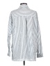 MIOU MUSE Stripes Silver Blue Long Sleeve Button-Down Shirt Size S - photo 2