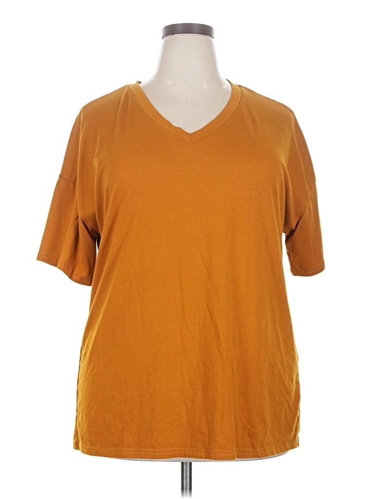 Pre-owned Unbranded Short Sleeve T-shirt In Yellow