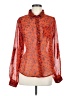 Passport 100% Polyester Orange Long Sleeve Blouse Size L - photo 1