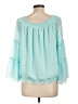 Kirundo 100% Polyester Teal 3/4 Sleeve Blouse Size L - photo 2