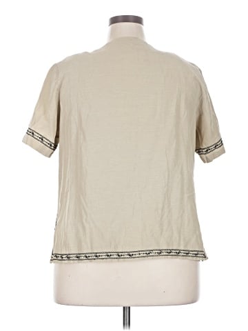 DressBarn Short Sleeve Silk Top (view 2)