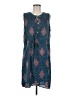 Lucky Brand 100% Modal Paisley Blue Casual Dress Size L - photo 1