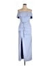 Xscape Solid Blue Cocktail Dress Size 14 - photo 1