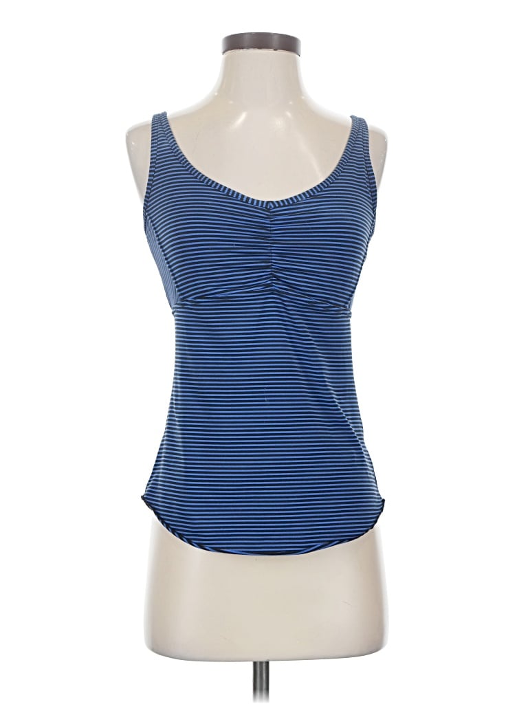 Pre-owned Prana Tank Top Blue Strapless Neckline Tops