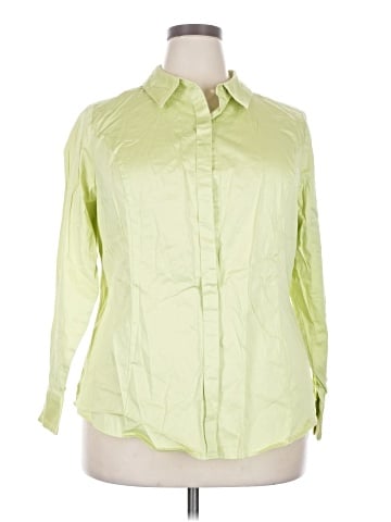 Lane Bryant 3/4 Sleeve Button-Down Shirt (view 1)