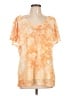 Reba 100% Polyester Orange Short Sleeve Blouse Size XL - photo 1