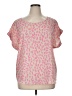 Apt. 9 100% Polyester Pink Short Sleeve Blouse Size XL - photo 1