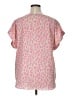 Apt. 9 100% Polyester Pink Short Sleeve Blouse Size XL - photo 2