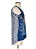Hybrid 100% Polyester Blue Sleeveless Blouse Size S - photo 4