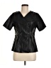 Gracia Black Short Sleeve Blouse Size M - photo 1