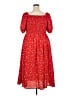 Unbranded 100% Polyester Red Casual Dress Size 2X - photo 2