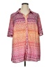 Catherines Color Block Pink 3/4 Sleeve Blouse Size 14/16W - photo 1