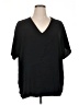 Entro 100% Polyester Black Short Sleeve Top Size XL - photo 1