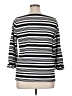Talbots 100% Cotton Stripes Black 3/4 Sleeve Top Size XL - photo 2