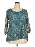 Kim Rogers Teal 3/4 Sleeve Blouse Size 2X - photo 1