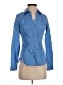 Express Blue Long Sleeve Button-Down Shirt Size XS - photo 1