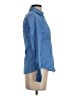Express Blue Long Sleeve Button-Down Shirt Size XS - photo 4