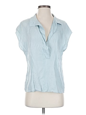 Vince. Short Sleeve Silk Top (view 1)