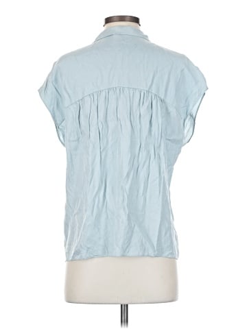 Vince. Short Sleeve Silk Top (view 2)