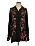 Johnny Was 100% Polyester Floral Black Long Sleeve Blouse Size XS - photo 1