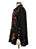 Johnny Was 100% Polyester Floral Black Long Sleeve Blouse Size XS - photo 5