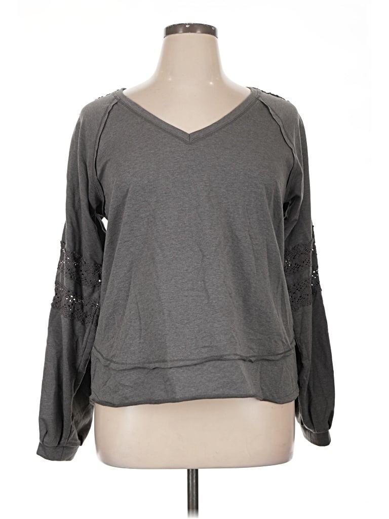 Pre-owned Knox Rose 3/4 Sleeve T-shirt In Gray