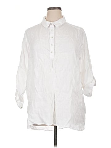 Jones New York 3/4 Sleeve Button-Down Shirt (view 1)