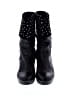 Curations 100% Leather Black Boots Size 7 1/2 - photo 2