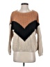 Lulus Chevron-herringbone Tan Pullover Sweater Size S - photo 1