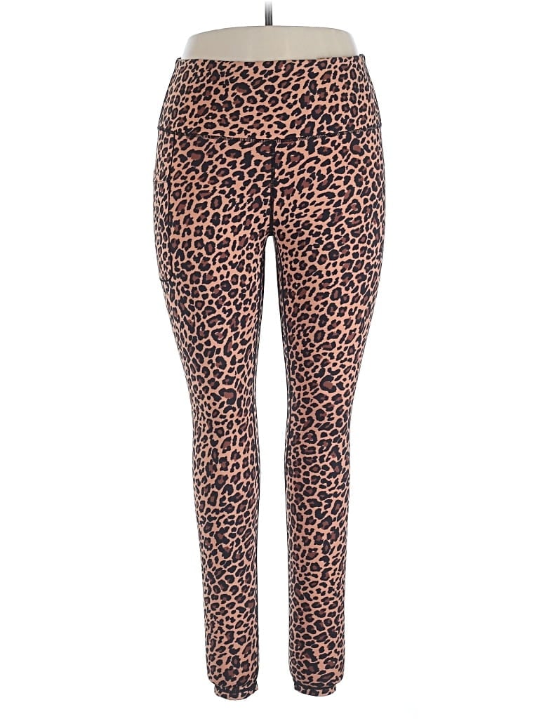 Pre-owned Assorted Brands Leggings In Brown