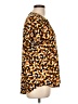 Notations Animal Print Gold Short Sleeve Blouse Size L - photo 4