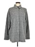 Athleta Chevron-herringbone Gray Long Sleeve Button-Down Shirt Size M - photo 1