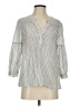 Joie 100% Cotton Stripes Silver 3/4 Sleeve Blouse Size S - photo 1