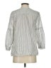 Joie 100% Cotton Stripes Silver 3/4 Sleeve Blouse Size S - photo 2