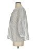 Joie 100% Cotton Stripes Silver 3/4 Sleeve Blouse Size S - photo 5