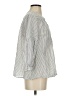 Joie 100% Cotton Stripes Silver 3/4 Sleeve Blouse Size S - photo 4