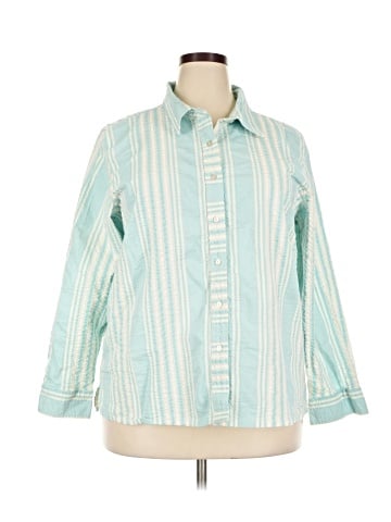Denim & Co Long Sleeve Button-Down Shirt (view 1)
