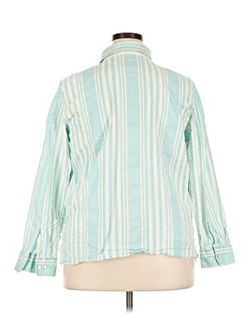 Denim & Co Long Sleeve Button-Down Shirt (view 2)