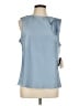 Halogen 100% Polyester Blue Sleeveless Blouse Size L - photo 1