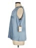 Halogen 100% Polyester Blue Sleeveless Blouse Size L - photo 5