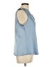 Halogen 100% Polyester Blue Sleeveless Blouse Size L - photo 4