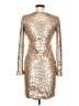 BCBGMAXAZRIA Metallic Gold Cocktail Dress Size M - photo 2
