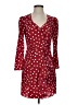 Intermix Polka Dots Red Burgundy Casual Dress Size 2 - photo 1