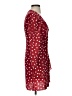 Intermix Polka Dots Red Burgundy Casual Dress Size 2 - photo 4